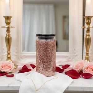 Glittery Red and Black Drinkware